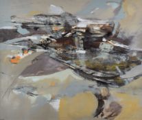 RONALD LOWE gouache on paper - entitled 'Aerial Landscape I', with Howard Roberts Gallery and
