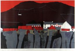 DAVID HUMPHREYS limited edition (81/100) lithograph - entitled 'Welsh Farm', signed fully in