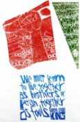 PAUL PETER PIECH limited edition (9/50) three colour print - Civil Rights Movement inspired graphics