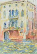 ARTHUR GIARDELLI watercolour - entitled verso 'Venetian Palazzo', signed with initials, 24.5 x