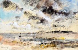 WILLIAM SELWYN mixed media - clouds of the Menai Straits, signed and entitled 'Afon Menai', 16 x
