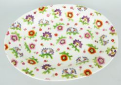 SWANSEA PLATTER FROM THE 'MARINO BALLROOM' SERVICE naively painted in bright enamels with