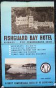 GREAT WESTERN RAILWAY Paddington Station, London advertising poster for Fishguard Bay Hotel 'A quiet