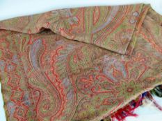 LARGE WELSH PAISLEY SHAWL 328 x 170cms Provenance: Cwmbran family
