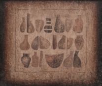 JONAS PLOSKY oil on board - on Royal Academy Summer Exhibition 1985 label verso, 'Unearthed Still