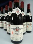 SIX BOTTLES OF HERMITAGE AHC DOMAINE JEAN-LOUIS CHAVE 1992 13% vol, 750ml. Condition Report: All