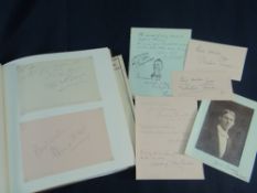 ALBUM OF AUTOGRAPHS RELATING TO SHOW-BUSINESS many film actors but also including Gioachino Rossini,