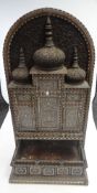 ANGLO-INDIAN BONE & IVORY-INLAID EBONY CABINET in the form of a palace facade, having three carved