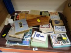 ASSORTED VINTAGE PLAYING CARDS, Cribbage boards ETC