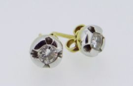 PAIR OF 18CT YELLOW GOLD DIAMOND EARRINGS each stone approx. 0.2ct, 3.6grams approx. overall