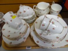 CROWN STAFFORDSHIRE ROSE DECORATED TEAWARE