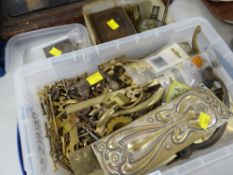 BRASS DOOR FURNITURE and sundry ironmongery ETC