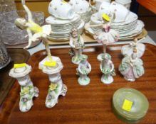 ROYAL WORCESTER FIGURE 'TUESDAY'S CHILD' (as found), Cherub and dancing figures ETC