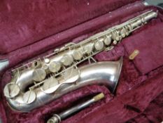 LAFLEUR SAXOPHONE FOR BOOSEY & HAWKES WITH FITTED CASE and mouthpiece, impresed serial number