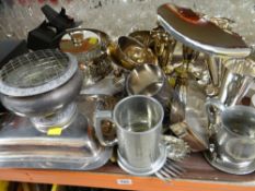 ASSORTED EPNS ITEMS including entree dish, goblets, cigarette box ETC