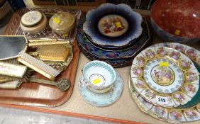 ASSORTED BONE CHINA together with dressing table brush sets ETC