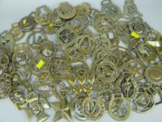 ASSORTED ANTIQUE HORSE BRASSES including Winston Churchill, Buckingham Palace, Silver Jubilee and