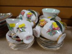 PARAGON & OTHER ROSE PATTERNED TEAWARE, together with a parcel of Copeland Spode Asiatic bird