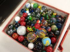 BOX OF VINTAGE MARBLES