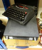 THREE VINTAGE CASED PORTABLE TYPEWRITERS including Hermes 2000, Empire x 2