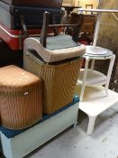 ASSORTED LLOYD LOOM STYLE BEDROOM FURNITURE ETC (7)