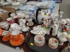 ASSORTED CERAMICS including teaware, dressing table set, Yardley English Lavender soap dishes,