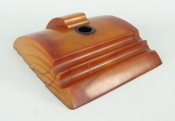 ART DECO ORANGE BAKELITE STEPPED INKWELL