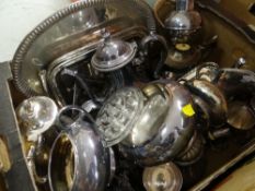 ASSORTED EPNS, mainly teaware, jugs, loose cutlery ETC