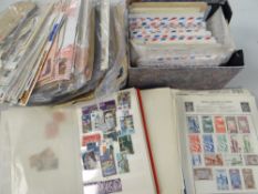 VINTAGE STAMP ALBUMS, various franked envelopes, penny reds ETC