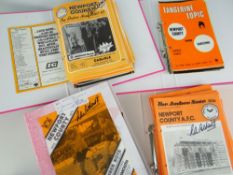APPROX. 123 NEWPORT COUNTY PROGRAMMES FROM THE 1970s, 108 home games at Somerton Park and 15 away