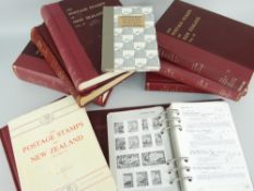 COLLECTION OF VARIOUS STAMP REFERENCE BOOKS including 'The Postage Stamps of New Zealand' by R.J.G