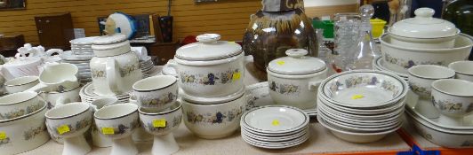 ROYAL DOULTON LAMBETH WARE HARVEST GARLAND including tureens, tea pot, dinner and teaware,