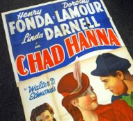 TWO ORIGINAL 1940 CINEMA POSTERS 'I Was An Adventuress' & 'Chad Hanna', both posters numbere