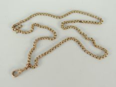 9CT GOLD CHAIN & LOOP, 13gms