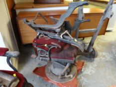 LATE VICTORIAN HARVARD OF OHIO DENTAL CHAIR (in parts for assembling and restoration) Provenance: