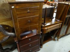 ASSORTED FURNITURE to include two bedside type cabinets, together with a side table and another (4)