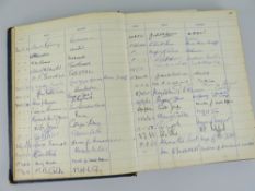 VISITOR'S SIGNING-IN BOOK FROM THE FORMER HTV BROADCASTING STUDIOS IN CARDIFF containing
