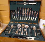 CASED SIX PLACE SETTING OF JOHN B CHATTERLEY & SONS EPNS CUTLERY