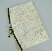 DINNER MENU TO HONOUR PAST & PRESENT CHAMPIONS OF BOXING, guest of honour Georges Carpentier at