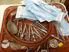 ASSORTED DENTAL SURGERY TOOLS including syringes, bunsen burners, sterilisation extractors ETC