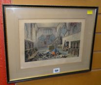 AFTER S.PROUT coloured print - 'Arundel Church, Sussex'