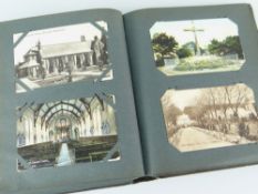 POSTCARD ALBUM containing topographical postcards, mainly of North Wales locations including Rhyl,