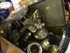 ASSORTED METALWARE including EPNS and pewter tankards ETC