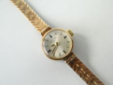 LADIES ROTARY WRISTWATCH, the watch head stamped 9ct (375) in Rotary box.