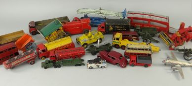 ASSORTED EARLY-MID CENTURY DIE CAST VEHICLES including Dinky Supertoys 'Big Bedford' van, Dinky