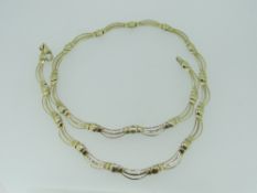 9CT YELLOW GOLD CONTEMPORARY NECKLACE 14gms