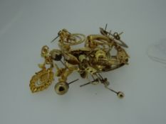 ASSORTED PAIRS OF MIDDLE-EAST YELLOW METAL EARRINGS believed mainly approx 22ct gold, some marked (