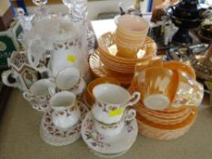 CORONET CHINA TEA SET, novelty teapot, and other teaware