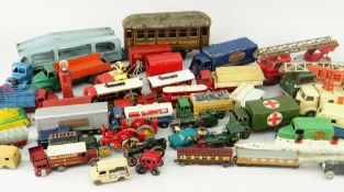 ASSORTED EARLY-MID CENTURY DIE CAST VEHICLES including Dinky Supertoys, Dinky Toys, Corgi Toys,