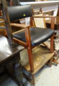 MID-CENTURY ADJUSTABLE ARM CHAIR & TABLE